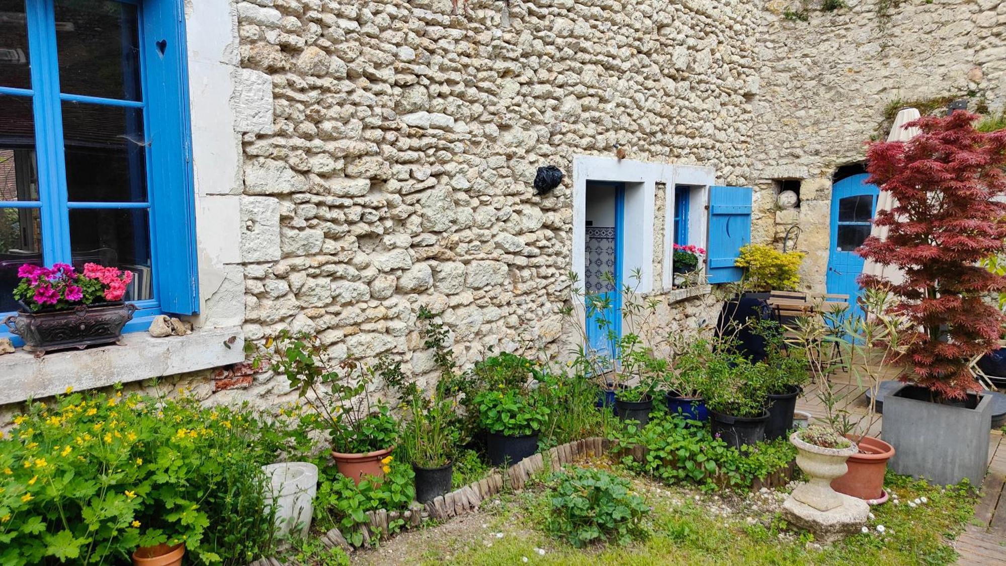 La Maison Bleue De Husseau Ancienne Ferme Semi-Troglodytique 18E Siecle Villa Montlouis-sur-Loire Kültér fotó
